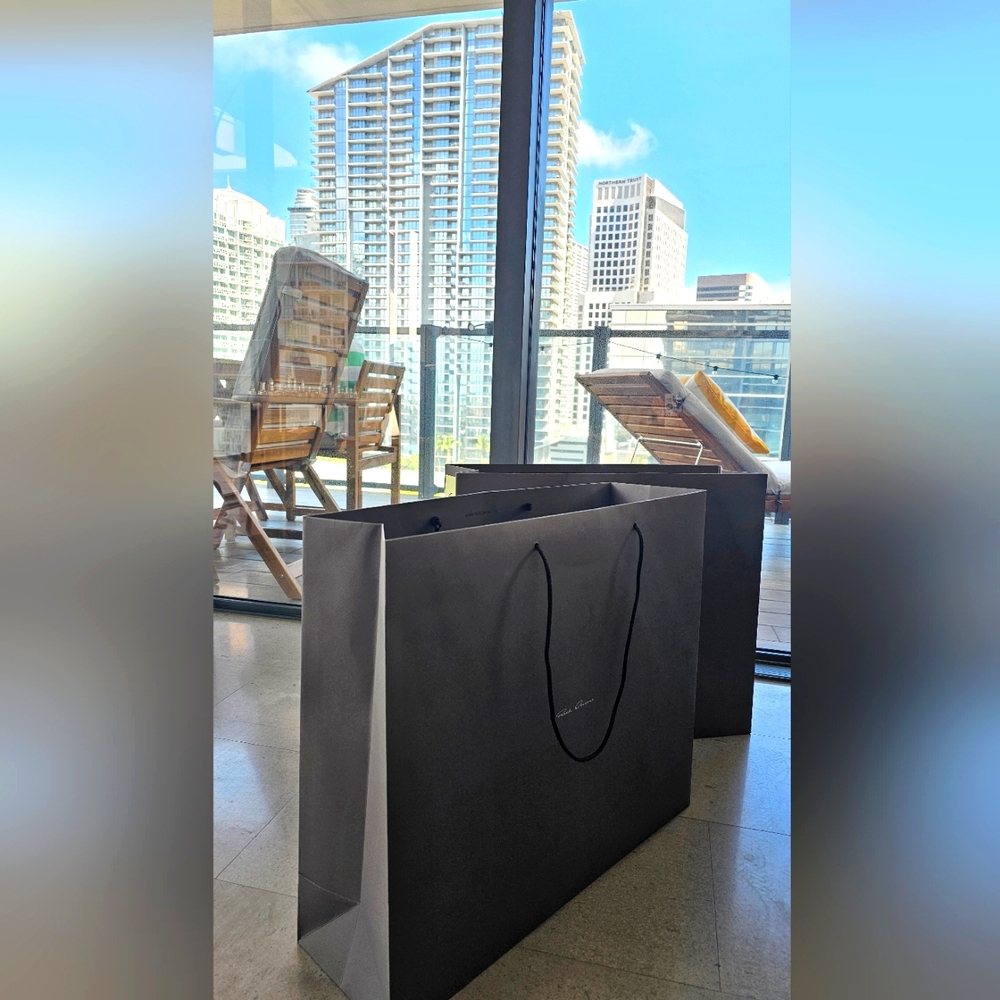 Dark Gray Rick Owen Designer Shopping Bag